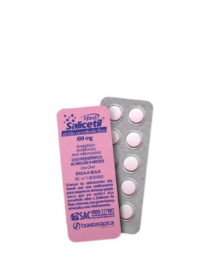 Salicetil (ácido acetilsalicílico) 100mg com 10 comprimidos