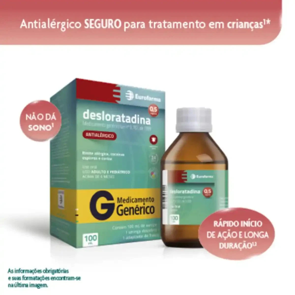 Desloratadina 0,5mg/ml - Antialérgico EUA