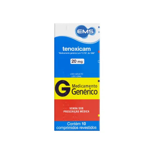 Tenoxicam 20mg com 10 comprimidos EUA