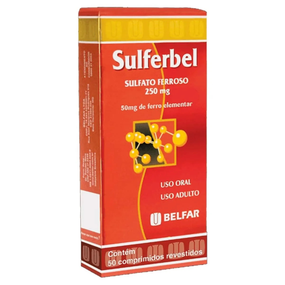 Sulferbel 250mg com 25 comprimidos EUA