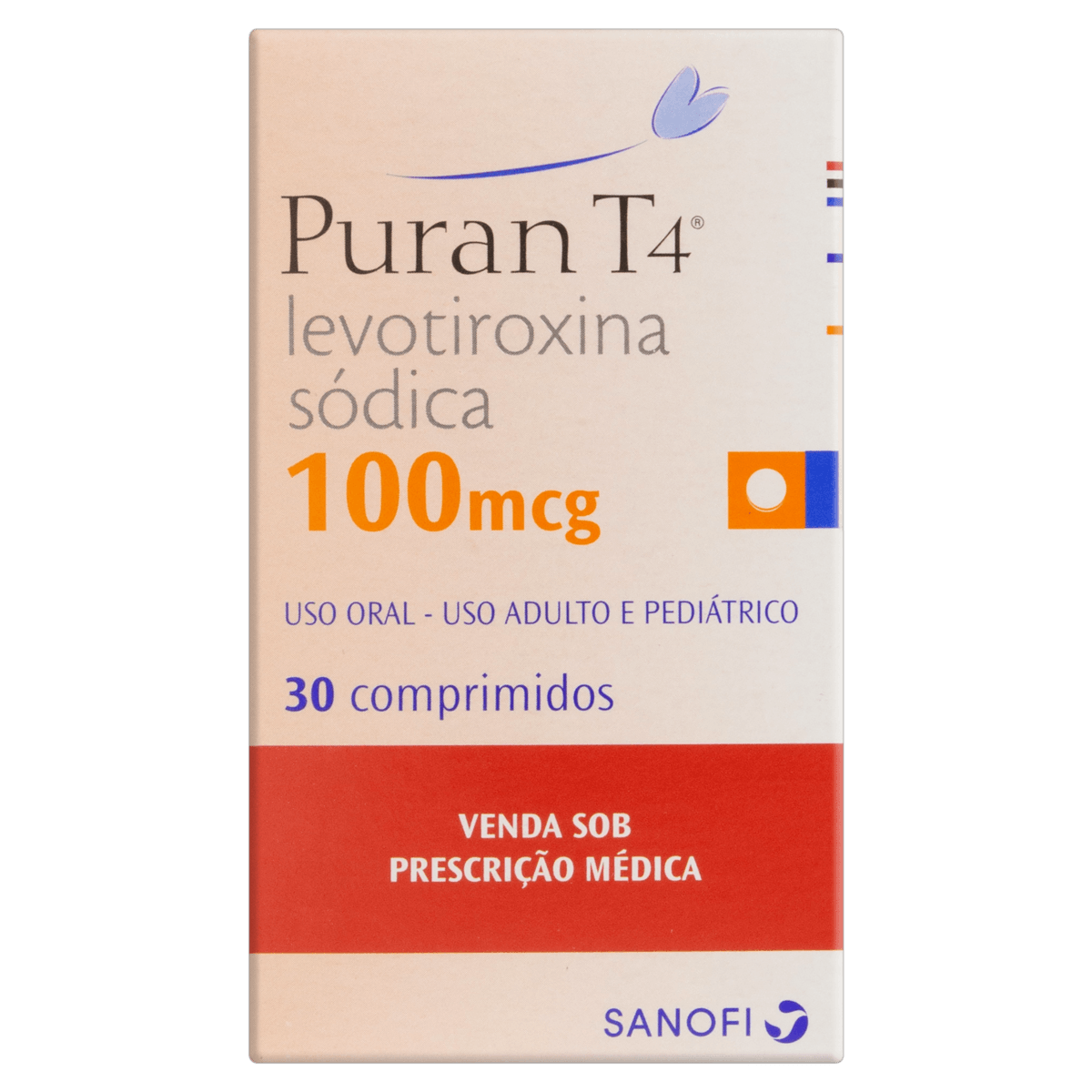 Puran T4 100mcg - 30 Comprimidos EUA