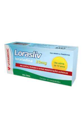 Lorasliv (Loratadina) com 12 comprimidos