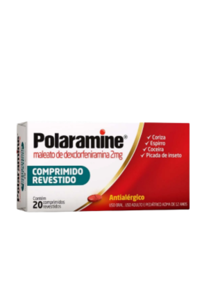 Polaramine 2mg com 20 comprimidos