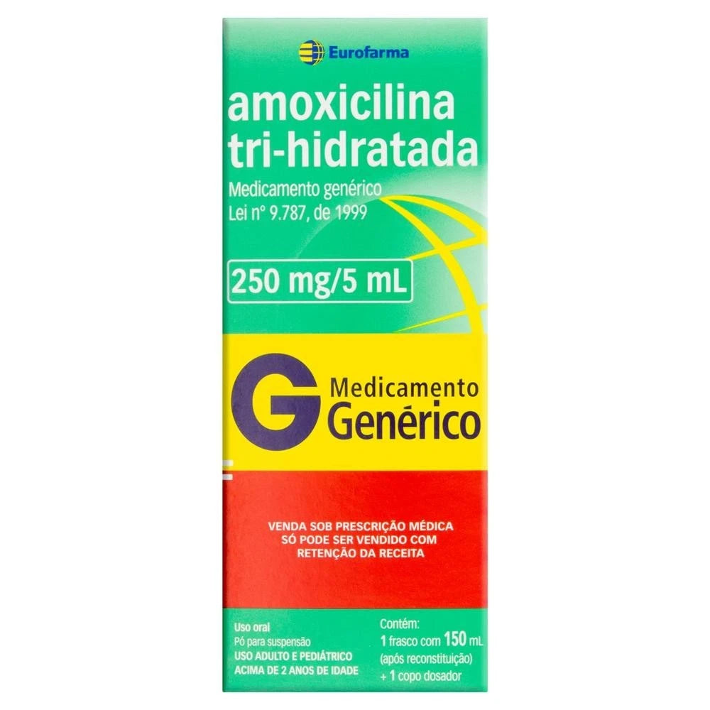 Amoxicilina tri-hidratada 250mg/5ml EUA – Drogaraujo